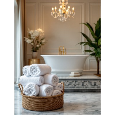 20/2 Ring Toptan Otel Yüz & El Havlusu 50x90 cm - Premium %100 Pamuk 250gram